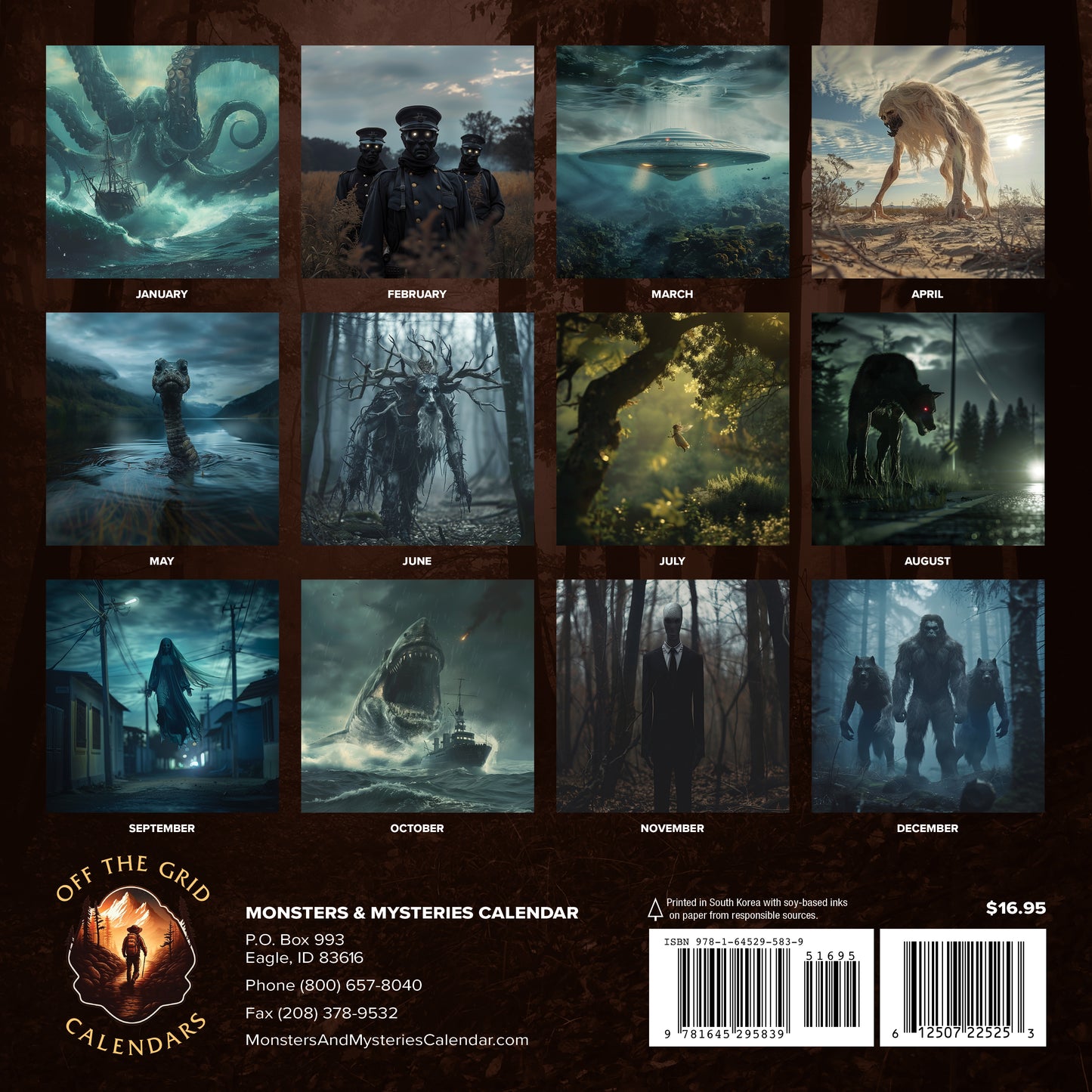 2025 Monsters & Mysteries Calendar